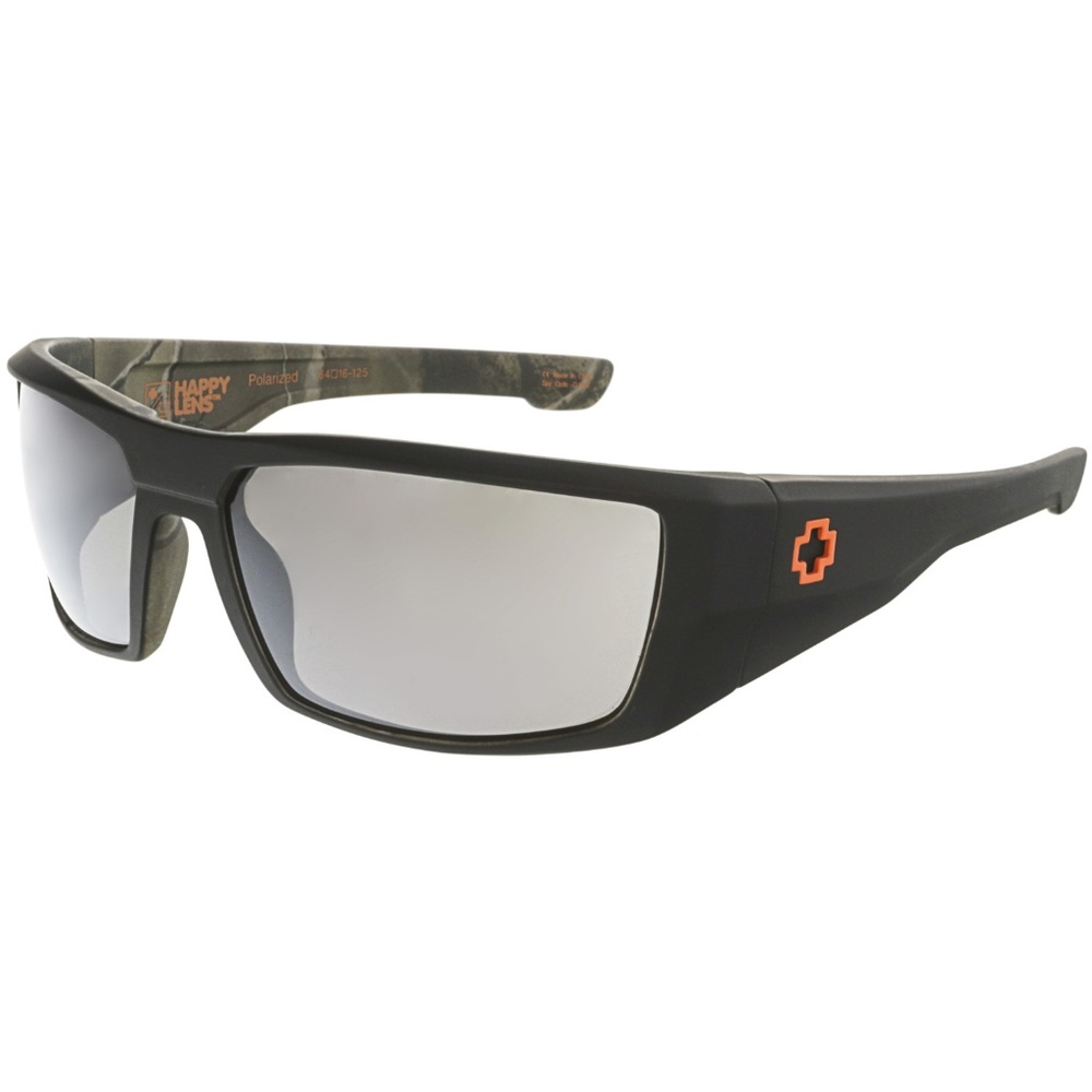 Spy Men's Polarized Dirk  Black Rectangle sunglass